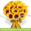 Солнечный привет - букет из подсолнухов  2